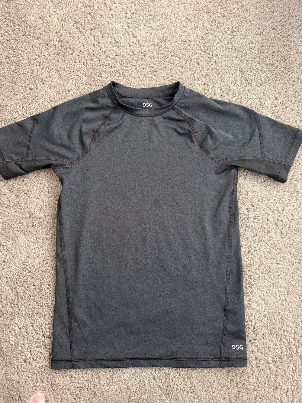 DSG grey Short Sleeve Performance Tee football compression
